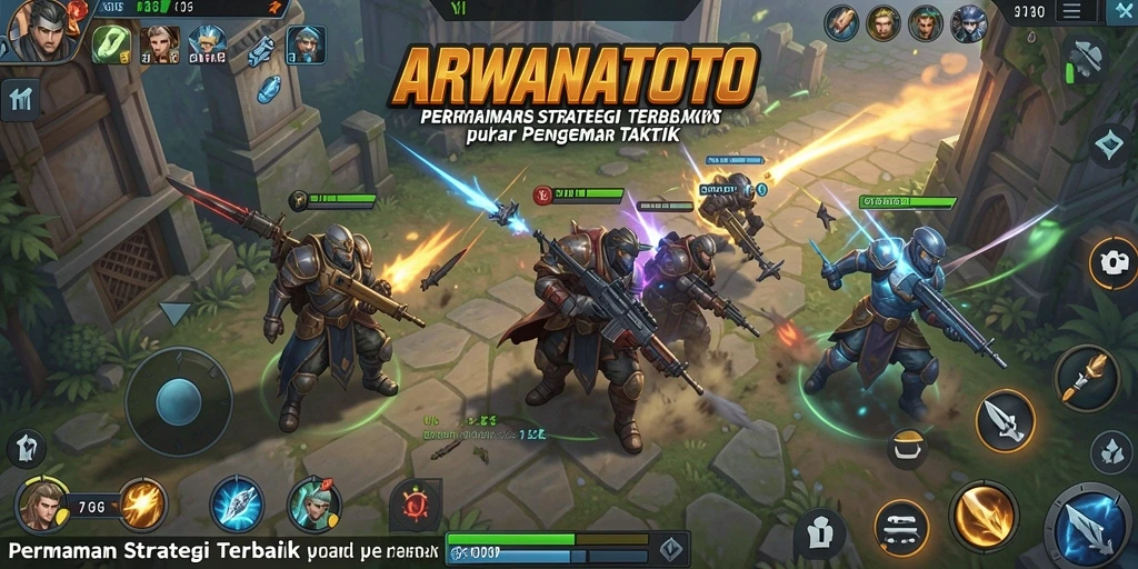 Tangkapan layar ARWANATOTO menampilkan aksi strategi yang mendebarkan.