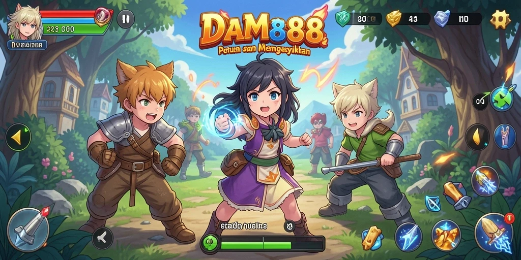 Tampilan gameplay menarik dan penuh aksi dari DAM88.