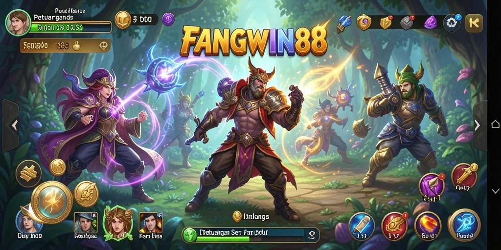 Screenshot gameplay FANGWIN88 menampilkan aksi petualangan yang seru.