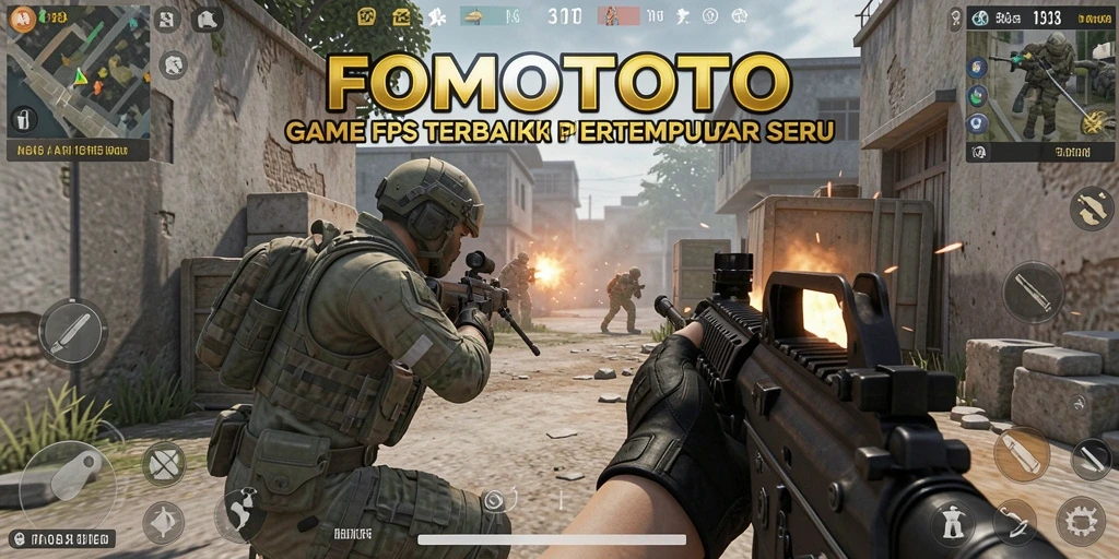 Screenshot gameplay FOMOTOTO menampilkan aksi pertempuran mendebarkan.