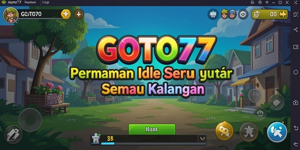 Screenshot menunjukkan gameplay santai dan interaktif GOTO77.