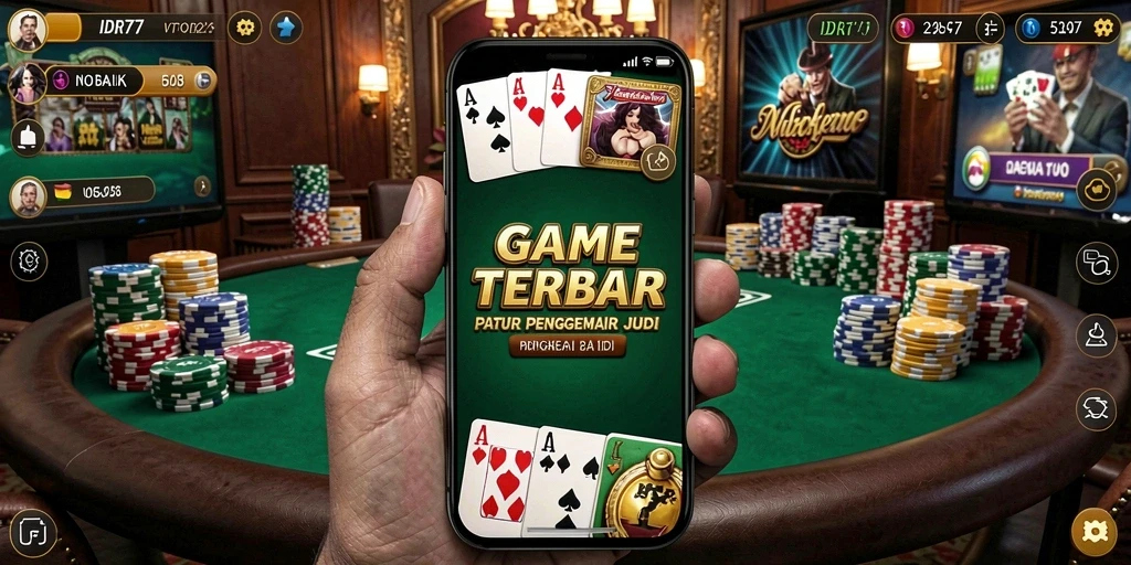 Tampilan gameplay Poker yang seru dan menarik di IDR77.