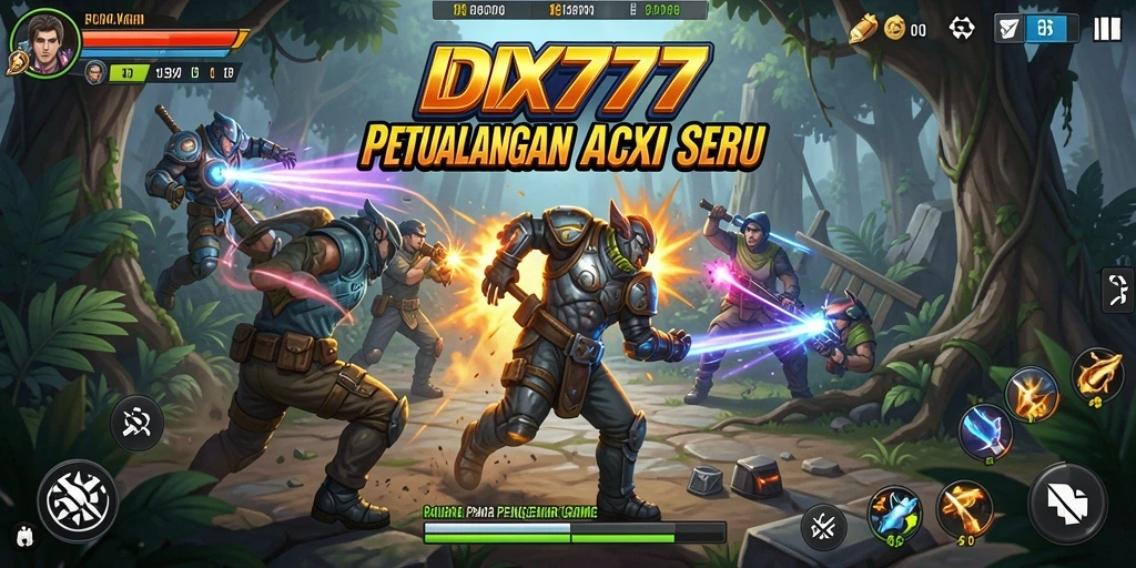 Tampilan gameplay seru IDX777 dengan aksi mendebarkan.