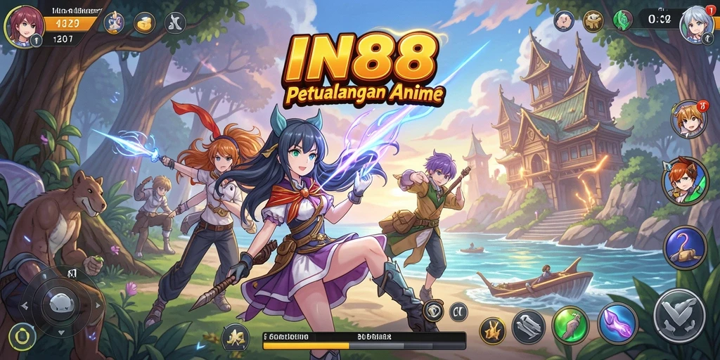 Tampilan menawan dari gameplay IN88 dengan karakter anime ikonik.