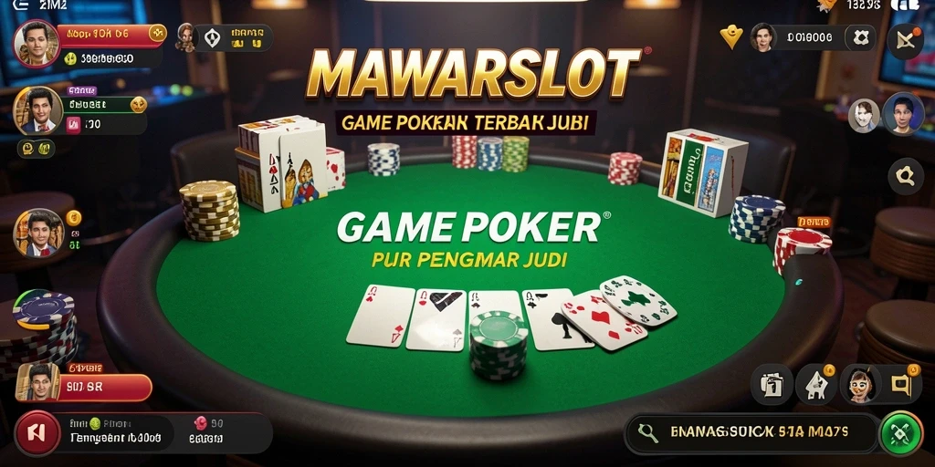 Screenshot gameplay MAWARSLOT dengan suasana Poker yang menegangkan.