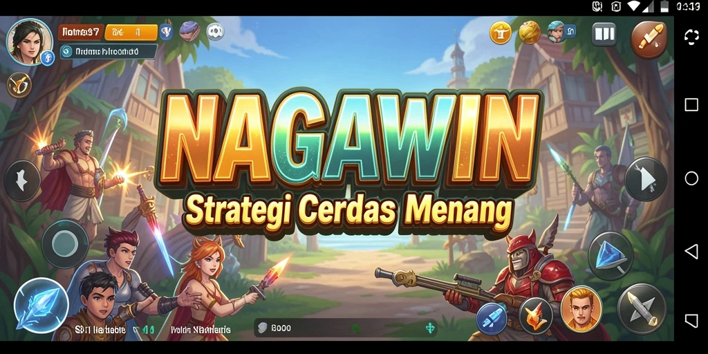 Screenshot gameplay NAGAWIN menampilkan aksi strategi yang mendebarkan.