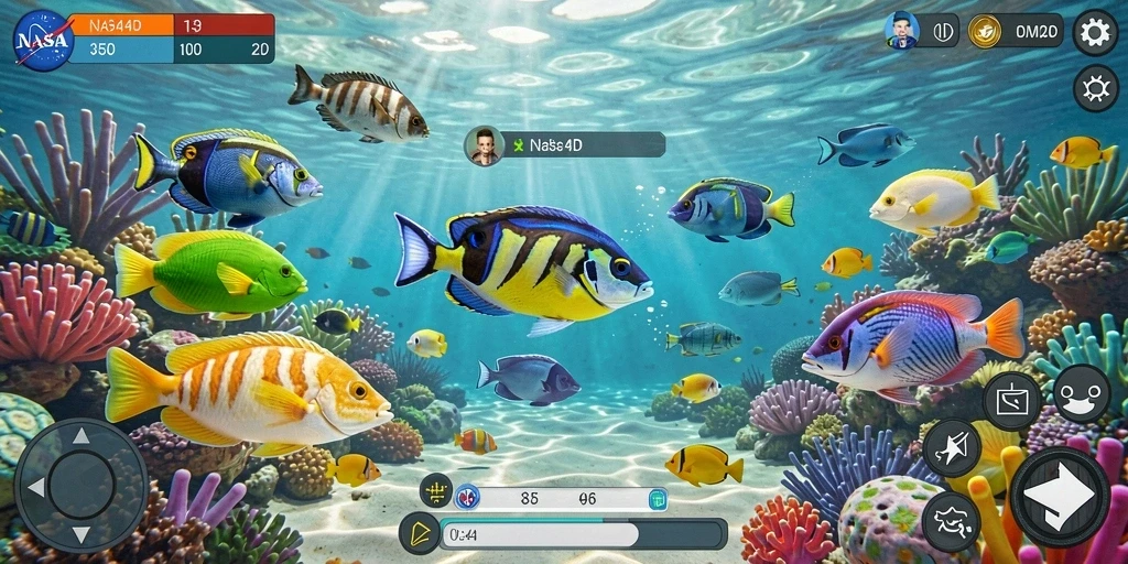Tampilan gameplay menembak ikan di NASA4D yang seru dan menyenangkan.