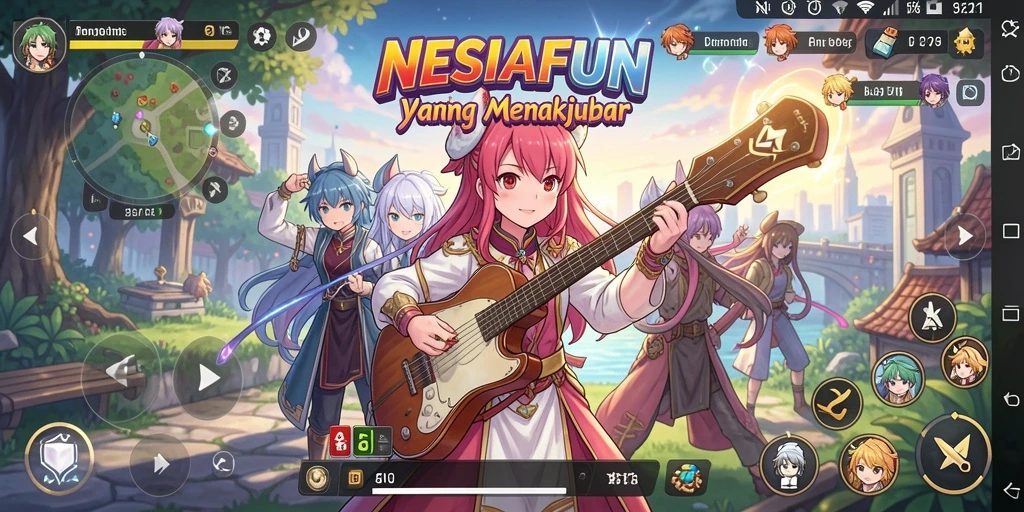 Tampilan mengesankan dari gameplay NESIAFUN dengan aksi anime yang seru.
