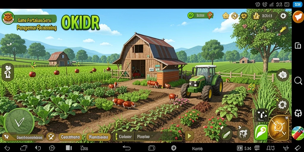 Gameplay seru OKIDR dengan pertanian yang interaktif dan menyenangkan.