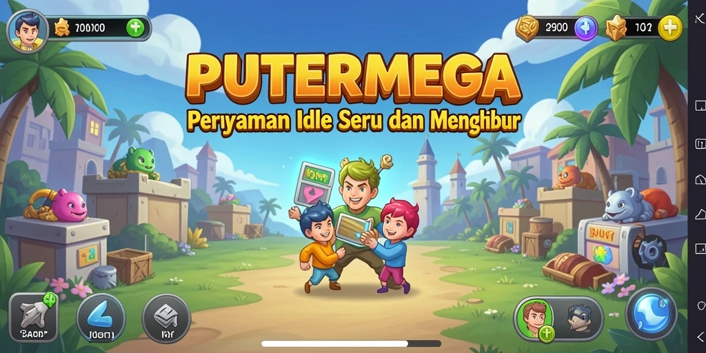 Tampilan gameplay PUTERMEGA yang penuh aksi dan strategi.
