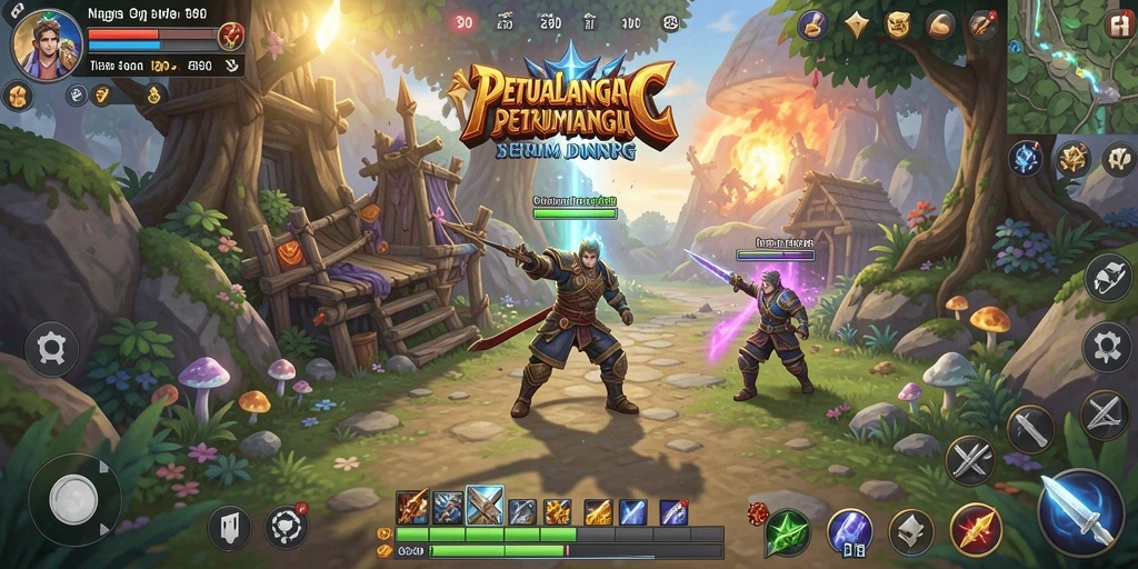 Tampilan gameplay epik dalam dunia RPG S80 yang memukau.