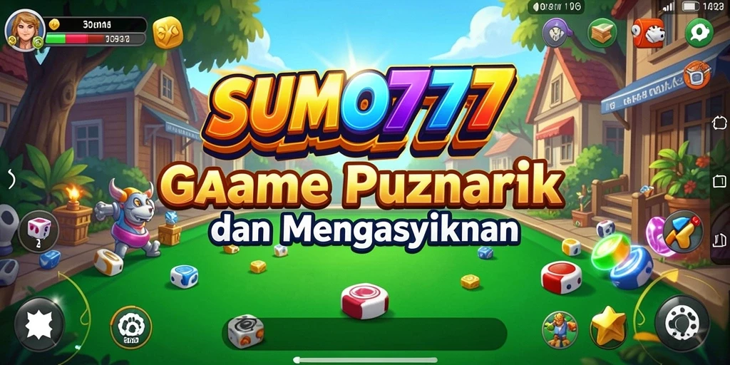 Screenshot SUMO777 menunjukkan suasana permainan Puzzle yang penuh warna.