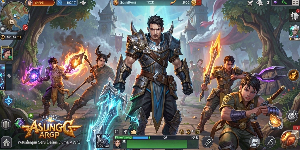 Gameplay seru ARPG dengan karakter dan monster yang beragam.