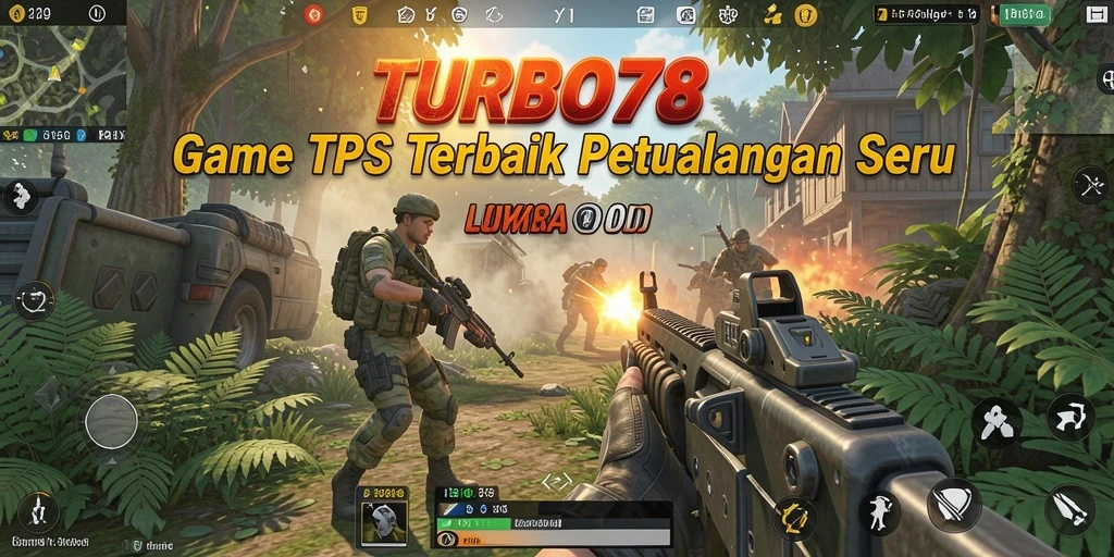 Screenshot utama TURBO78 menampilkan pertempuran seru di medan perang TPS.